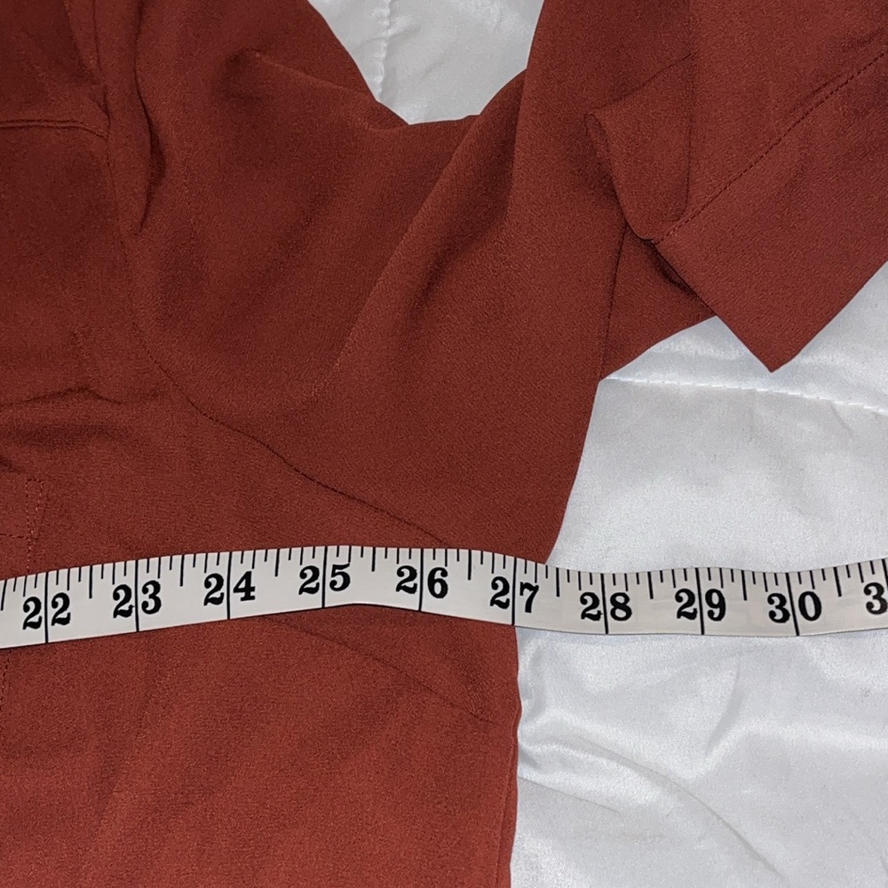 TORRID Rust Color HARPER GEORGETTE PULLOVER 3/4 Sleeves BLOUSE size 3/3X - Picture 8 of 12